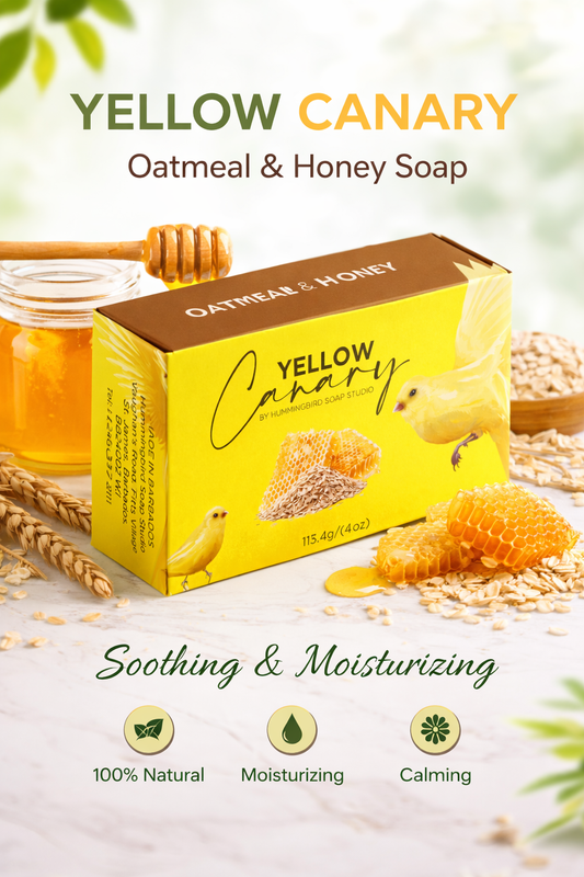 Canary Yellow by Hummingbird Soap Studio - Oatmeal & Honey Soap